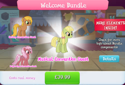 Size: 1268x861 | Tagged: safe, gameloft, earth pony, pony, g4, my little pony: magic princess, bow, bundle, collection, costs real money, english, female, group, hair bow, mare, mobile game, numbers, text, unnamed character, unnamed pony