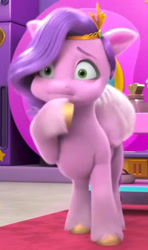 Size: 671x1133 | Tagged: safe, screencap, pipp petals, pegasus, pony, a little horse, g5, my little pony: make your mark, my little pony: make your mark chapter 4, spoiler:g5, spoiler:my little pony: make your mark, cropped, faic, female, mare, puffy cheeks, solo