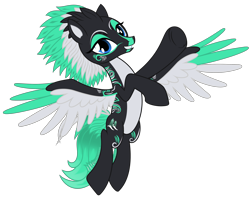 Size: 2915x2322 | Tagged: safe, artist:dtavs.exe, oc, oc only, oc:alpine apotheon, pony, blue eyes, body markings, feathered fetlocks, feathered mane, female, frog (hoof), high res, looking at you, mare, show accurate, simple background, smiling, solo, transparent background, underhoof, waving, waving at you, wings