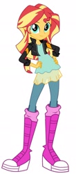 Size: 841x1920 | Tagged: safe, artist:conorlordofcreation, sonata dusk, sunset shimmer, human, equestria girls, g4, converse, female, shoes, simple background, solo, sonata dusk's boots, white background