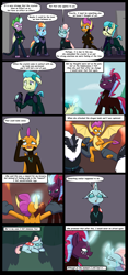 Size: 7000x15000 | Tagged: safe, alternate version, artist:chedx, ocellus, rainbow dash, sandbar, smolder, spike, tempest shadow, changedling, changeling, dragon, earth pony, pegasus, pony, comic:the storm kingdom, g4, my little pony: the movie, alternate universe, bad end, comic, commission, crystal of light, dragoness, female, male