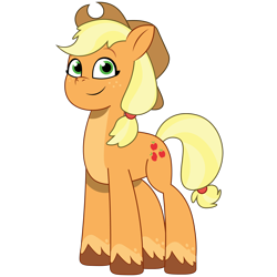 Size: 1800x1800 | Tagged: safe, artist:prixy05, applejack, earth pony, pony, g4, g5, my little pony: tell your tale, g4 to g5, generation leap, simple background, solo, transparent background, vector