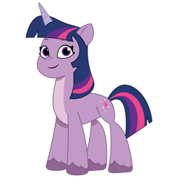 Size: 1800x1800 | Tagged: safe, artist:prixy05, twilight sparkle, pony, unicorn, g4, g5, my little pony: tell your tale, concave belly, countershading, g4 to g5, generation leap, simple background, solo, transparent background, unicorn twilight, unshorn fetlocks, vector