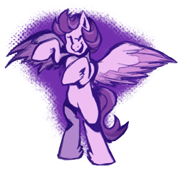 Size: 683x657 | Tagged: safe, artist:gammanullzero, clear skies, pegasus, pony, g4, februpony, one eye closed, partially transparent background, simple background, solo, spread wings, transparent background, wings, wink