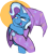 Size: 561x625 | Tagged: safe, artist:gammanullzero, trixie, pony, unicorn, g4, cape, clothes, februpony, hat, partially transparent background, solo, trixie's cape, trixie's hat