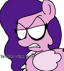 Size: 3023x3351 | Tagged: safe, artist:professorventurer, pipp petals, pegasus, pony, series:ask pippamena, g5, angry, high res, looking back, pipp petals is not amused, pippamena, primrose petals, rear view, unamused