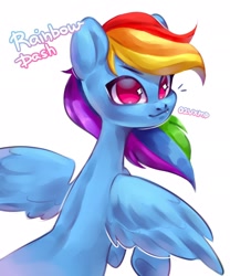 Size: 1702x2048 | Tagged: safe, artist:02vxmp, rainbow dash, pegasus, pony, g4, eyebrow piercing, lip piercing, looking back, no pupils, piercing, solo, spread wings, wings