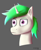 Size: 1556x1906 | Tagged: safe, artist:gastdash, oc, oc only, oc:lightning twinkle, pony, unicorn, bust, gradient mane, green mane, looking forward, male, pink eyes, portrait, solo, stallion