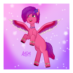 Size: 2150x2150 | Tagged: safe, artist:a1ra, ruby jubilee, pegasus, pony, bridlewoodstock (make your mark), g5, my little pony: make your mark, my little pony: make your mark chapter 4, spoiler:g5, spoiler:my little pony: make your mark, spoiler:my little pony: make your mark chapter 4, spoiler:mymc04e01, dreadlocks, female, high res, solo