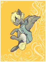 Size: 3000x4000 | Tagged: safe, artist:lake_reu, pegasus, pony, clothes, male, present, solo, stallion