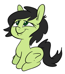 Size: 940x1080 | Tagged: safe, artist:happy harvey, oc, oc only, oc:filly anon, earth pony, pony, closed mouth, cute, ear fluff, female, filly, foal, simple background, sitting, solo, transparent background
