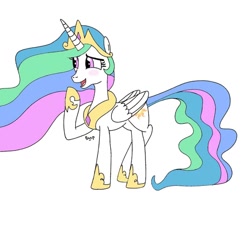 Size: 1280x1280 | Tagged: safe, artist:beepbeep, princess celestia, alicorn, pony, g4, female, mare, simple background, solo, white background