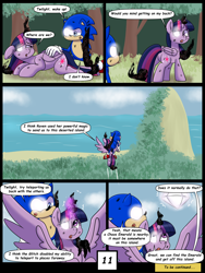 Size: 7500x10000 | Tagged: safe, artist:chedx, twilight sparkle, alicorn, pony, comic:learning with pibby glitch battles, g4, comic, commission, crossover, multiverse, sonic the hedgehog, sonic the hedgehog (series), twilight sparkle (alicorn)