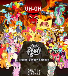 Size: 2600x2924 | Tagged: safe, angel bunny, apple bloom, applejack, babs seed, big macintosh, bulk biceps, button mash, carrot top, cheerilee, cheese sandwich, coco pommel, cozy glow, daring do, derpy hooves, descent, diamond tiara, discord, dj pon-3, doctor whooves, flam, fleetfoot, flim, fluttershy, gilda, golden harvest, gummy, lightning dust, limestone pie, lord tirek, marble pie, maud pie, minuette, misty fly, moondancer, nightshade, nurse redheart, octavia melody, pinkie pie, princess cadance, princess ember, princess flurry heart, queen chrysalis, rainbow dash, rarity, sci-twi, scootaloo, shining armor, silver spoon, smolder, soarin', spike, spitfire, starlight glimmer, sunset shimmer, sweetie belle, time turner, tree hugger, trixie, twilight sparkle, vinyl scratch, zecora, alicorn, alligator, changeling, changeling queen, draconequus, dragon, griffon, pegasus, pony, rabbit, unicorn, zebra, equestria girls, g4, animal, brothers, cutie mark crusaders, dragoness, equestria girls ponified, female, filly, flag, flim flam brothers, foal, high res, male, mane six, shadowbolts, siblings, south park, south park: bigger longer and uncut, stallion, twilight sparkle (alicorn), unicorn sci-twi, winged spike, wings, wonderbolts