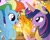 Size: 1080x854 | Tagged: safe, editor:discordandshy, apple bloom, discord, fluttershy, pinkie pie, rainbow dash, sweetie belle, twilight sparkle, alicorn, draconequus, earth pony, pegasus, pony, g4, my little pony: friendship is magic, the last problem, cute, dashabetes, fire magic, hoof on fire, older, older rainbow dash, older twilight, older twilight sparkle (alicorn), princess twilight 2.0, pyromancy, twilight sparkle (alicorn)