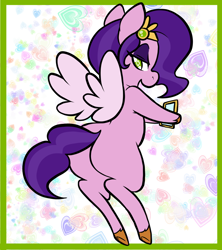 Size: 1668x1880 | Tagged: safe, artist:steelsoul, derpibooru exclusive, pipp petals, pegasus, pony, g5, bedroom eyes, butt, cellphone, female, heart, jewelry, looking at you, looking back, looking back at you, mare, open mouth, open smile, phone, pipp butt, plot, smartphone, smiling, tiara