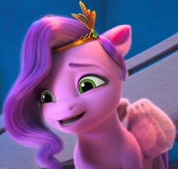 Size: 1072x1021 | Tagged: safe, screencap, pipp petals, pegasus, pony, a little horse, g5, my little pony: make your mark, my little pony: make your mark chapter 4, spoiler:g5, spoiler:my little pony: make your mark, spoiler:my little pony: make your mark chapter 4, spoiler:mymc04e06, cropped, female, mare, open mouth, solo