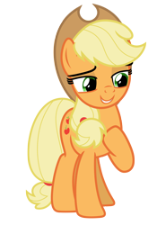 Size: 3674x5250 | Tagged: safe, artist:estories, applejack, earth pony, pony, g4, absurd resolution, applejack is best facemaker, applejack's hat, cowboy hat, hat, simple background, solo, transparent background, vector