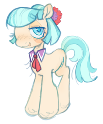 Size: 774x934 | Tagged: safe, artist:onionpwder, coco pommel, earth pony, pony, g4, simple background, solo, white background