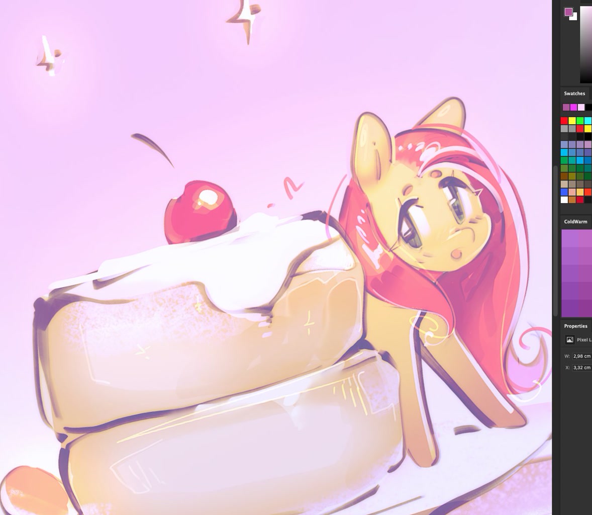 [cake,cute,female,fluttershy,food,mare,pegasus,pony,safe,solo,shyabetes,gradient background,ponies in food,artist:mirroredsea]
