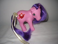 Size: 640x480 | Tagged: safe, photographer:henpatch, sweetheart, earth pony, pony, g1, female, heart pony (g1), irl, photo, solo, toy