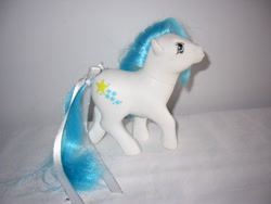 Size: 640x480 | Tagged: safe, photographer:henpatch, starlight (g1), earth pony, pony, g1, female, irl, mare, photo, solo, star pony, tail, toy