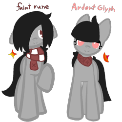 Size: 1020x1020 | Tagged: safe, artist:castafae, oc, oc only, oc:ardent glyph, oc:faint rune, earth pony, pony, duo, duo female, female, simple background, transparent background