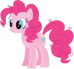 Size: 1200x1120 | Tagged: safe, artist:gingerdemonkitten666, pinkie pie, earth pony, pony, g4, female, mare, messy mane, simple background, solo, transparent background