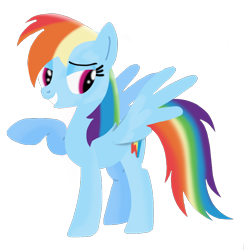 Size: 840x862 | Tagged: safe, artist:gingerdemonkitten666, rainbow dash, pegasus, pony, g4, female, lidded eyes, mare, simple background, smiling, solo, transparent background, wings