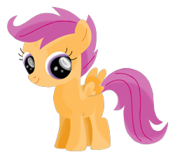 Size: 1300x1180 | Tagged: safe, artist:gingerdemonkitten666, scootaloo, pegasus, pony, g4, female, filly, foal, looking at you, simple background, solo, transparent background