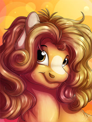 Size: 3000x4000 | Tagged: safe, artist:lupiarts, oc, oc only, bust, curly mane, cute, digital art, drawing, female, looking at you, portrait, smiling, solo