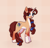 Size: 1950x1870 | Tagged: safe, artist:_alixxie_, oc, pony, unicorn, blaze (coat marking), cloven hooves, coat markings, cute, facial markings, female, freckles, hair tie, looking at you, mare, pale belly, simple background, smiling, smiling at you, socks (coat markings), solo