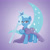 Size: 1500x1500 | Tagged: safe, artist:yoshimarsart, trixie, pony, unicorn, g4, cape, clothes, cutie mark, cutie mark background, female, gradient background, mare, solo, trixie's cape