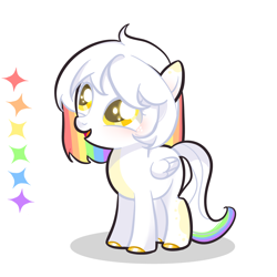 Size: 2048x2048 | Tagged: safe, artist:miwq, derpibooru exclusive, oc, oc only, oc:étoile fluide, pegasus, pony, colored, high res, simple background, solo, white background