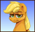 Size: 1024x952 | Tagged: safe, artist:smirk, applejack, earth pony, pony, g4, angry, applejack is not amused, bust, deadpan, freckles, hatless, lidded eyes, missing accessory, pixel art, ponytail, scowl, simple background, solo, unamused