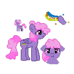 Size: 768x768 | Tagged: safe, artist:castafae, rainbowshine, pegasus, pony, g4, female, pixel art, simple background, solo, transparent background