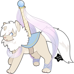 Size: 765x764 | Tagged: safe, artist:shortbred, oc, flag, fusion, fusion:oc, fusion:shining armor, fusion:sphynx, pole, simple background, solo, transparent background