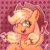 Size: 2048x2048 | Tagged: safe, artist:galaxy swirl, applejack, earth pony, pony, g4, alternate hairstyle, applejack's hat, cowboy hat, cute, eye clipping through hair, eyebrows, eyebrows visible through hair, female, hat, high res, jackabetes, looking at you, mare, open mouth, solo