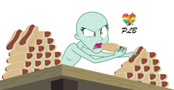 Size: 1968x1024 | Tagged: safe, artist:princesslilybrush, lyra heartstrings, human, all's fair in love & friendship games, equestria girls, g4, my little pony equestria girls: friendship games, base, eating, eating contest, female, food, hot dog, meat, sausage, simple background, solo, white background