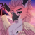 Size: 2048x2048 | Tagged: safe, artist:enderbee, oc, griffon, beach, bust, chest fluff, ear fluff, ear piercing, griffon oc, heterochromia, high res, palm tree, piercing, portrait, solo, sunset, tree, wings