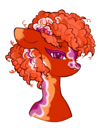 Size: 1620x2100 | Tagged: safe, artist:ruru_01, oc, oc only, earth pony, pony, bust, commission, curly hair, looking at you, portrait, simple background, smiling, smiling at you, solo, white background