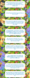 Size: 2048x5230 | Tagged: safe, gameloft, applejack, mean applejack, trixie, twilight sparkle, earth pony, pony, unicorn, g4, my little pony: magic princess, the mean 6, applejack's hat, bandana, brooch, cape, clone, clothes, cowboy hat, dialogue, dialogue box, donaldjack, english, event, female, filly, filly applejack, filly twilight sparkle, foal, hat, horn, jewelry, mare, mobile game, necktie, speech bubble, suit, text, trixie's cape, trixie's hat, unicorn twilight, younger