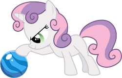 Size: 4700x3000 | Tagged: safe, artist:cloudy glow, sweetie belle, pony, unicorn, g4, the cutie pox, .ai available, bowling ball, simple background, solo, transparent background, vector