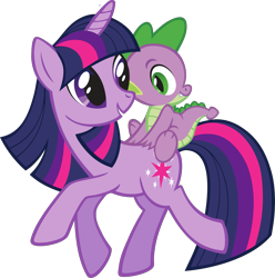 Size: 2560x2585 | Tagged: safe, spike, twilight sparkle, dragon, pony, unicorn, g4, official, .svg available, dragons riding ponies, duo, female, high res, male, mare, open mouth, open smile, riding, riding a pony, simple background, smiling, spike riding twilight, stock vector, svg, transparent background, unicorn twilight, vector