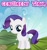 Size: 707x757 | Tagged: safe, gameloft, rarity, pony, unicorn, g4, my little pony: magic princess, cropped, english, female, filly, filly rarity, foal, horn, mare, meme, mobile game, solo, text, wow! glimmer, younger