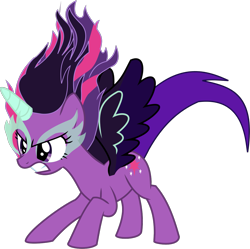 Size: 1088x1083 | Tagged: safe, anonymous artist, twilight sparkle, alicorn, pony, equestria girls 10th anniversary, equestria girls, g4, .svg available, angry, base used, equestria girls ponified, eyelashes, female, glowing, glowing horn, gritted teeth, horn, mare, midnight sparkle, ponified, simple background, solo, svg, teeth, transparent background, vector
