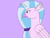 Size: 1600x1200 | Tagged: safe, artist:saintgryphonii, silverstream, hippogriff, g4, female, looking left, png, purple background, simple background, sitting, solo