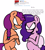Size: 3023x3351 | Tagged: safe, artist:professorventurer, pipp petals, sunny starscout, earth pony, pegasus, pony, series:ask pippamena, g5, antagonist, bipedal, evil, evil grin, female, grin, high res, lesbian, shipping, smiling, sunnypipp, villainous