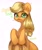 Size: 2500x3000 | Tagged: safe, artist:02vxmp, applejack, earth pony, pony, g4, :3, applejack's hat, cowboy hat, freckles, hat, high res, simple background, smiling, solo, white background