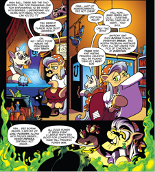 Size: 1702x1885 | Tagged: safe, artist:andypriceart, idw, crystal ball (g4), kibitz, pony, friends forever #38, g4, my little pony: friends forever, spoiler:comic, clothes, food, older, romani, strawberry